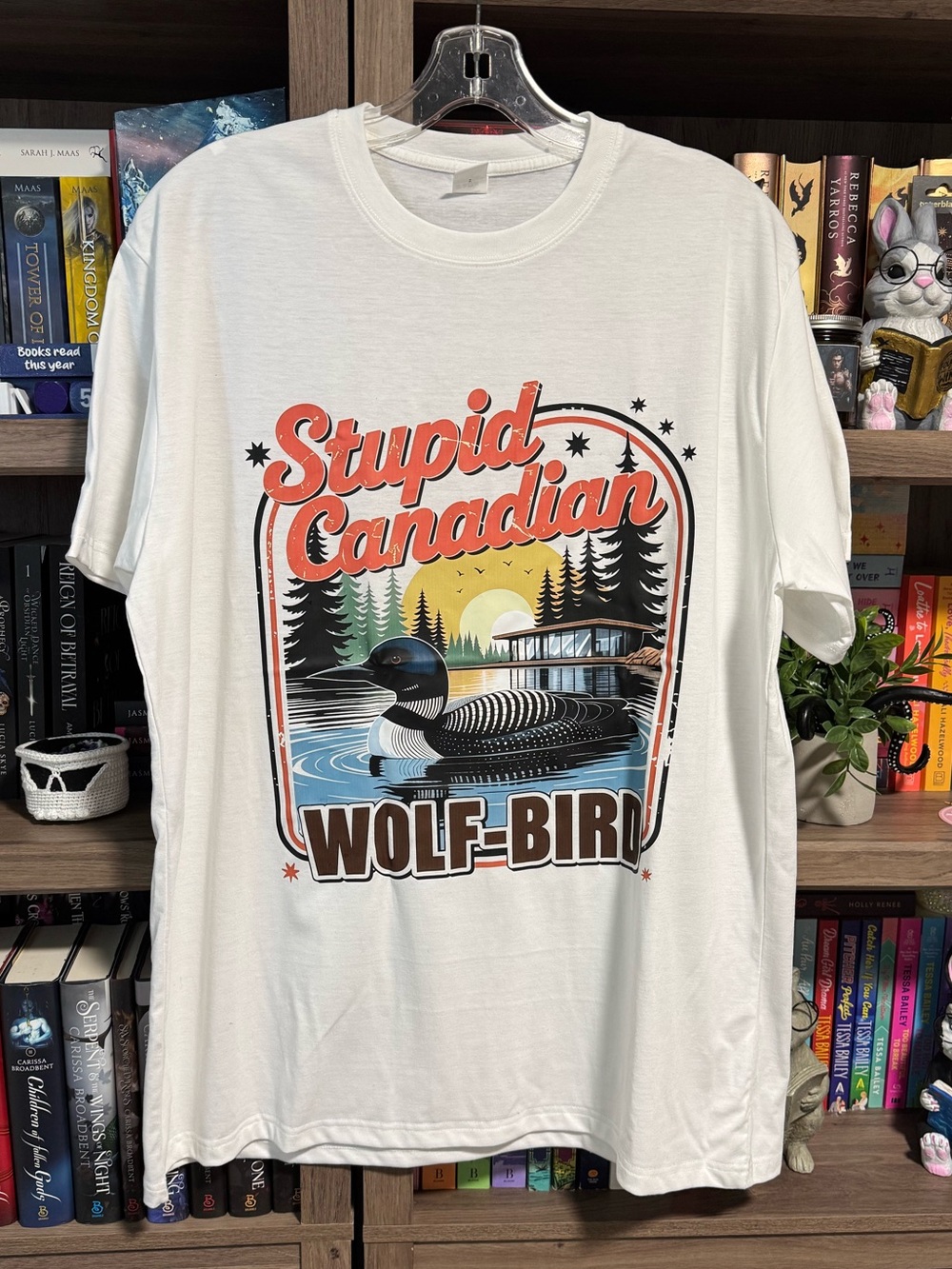 Stupid Canadian Wolf-Bird Graphic Tee - Heated